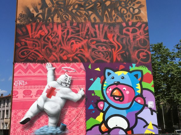 Murs et escaliers peints